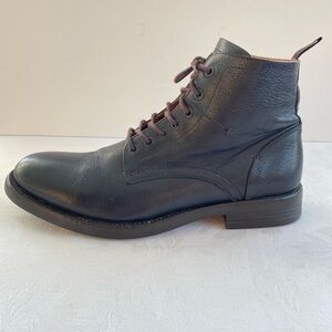 KRACK Heritage Black Pebbled Leather Boots Made in Portugal Size 10 Euro 43